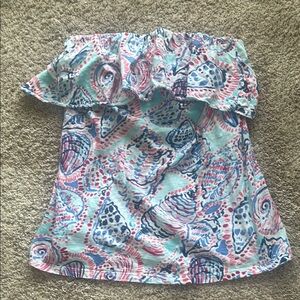 Lilly Pulitzer Wiley Tube Top in Pink and Blue
